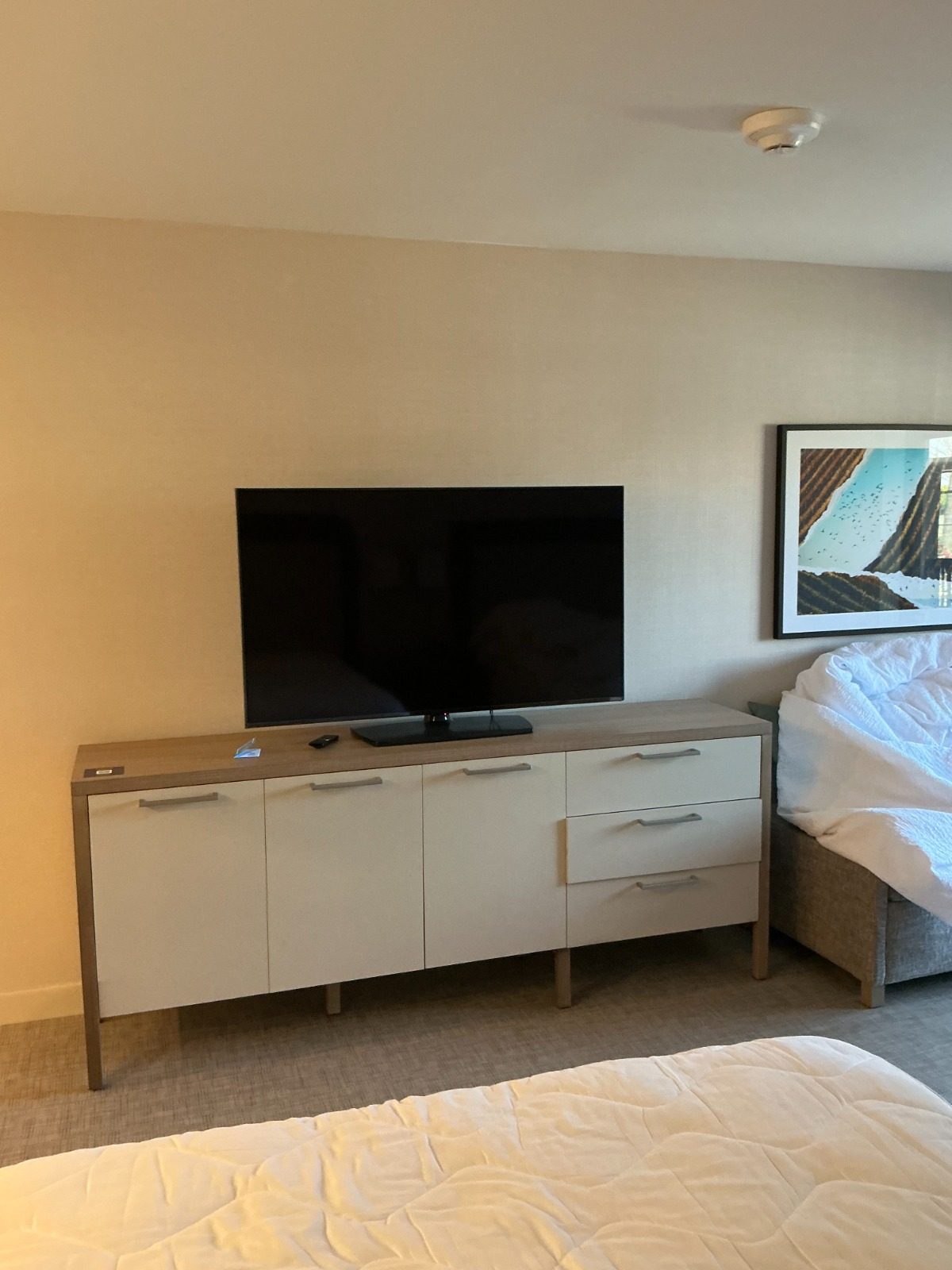 Suite sleeping area with new casegoods